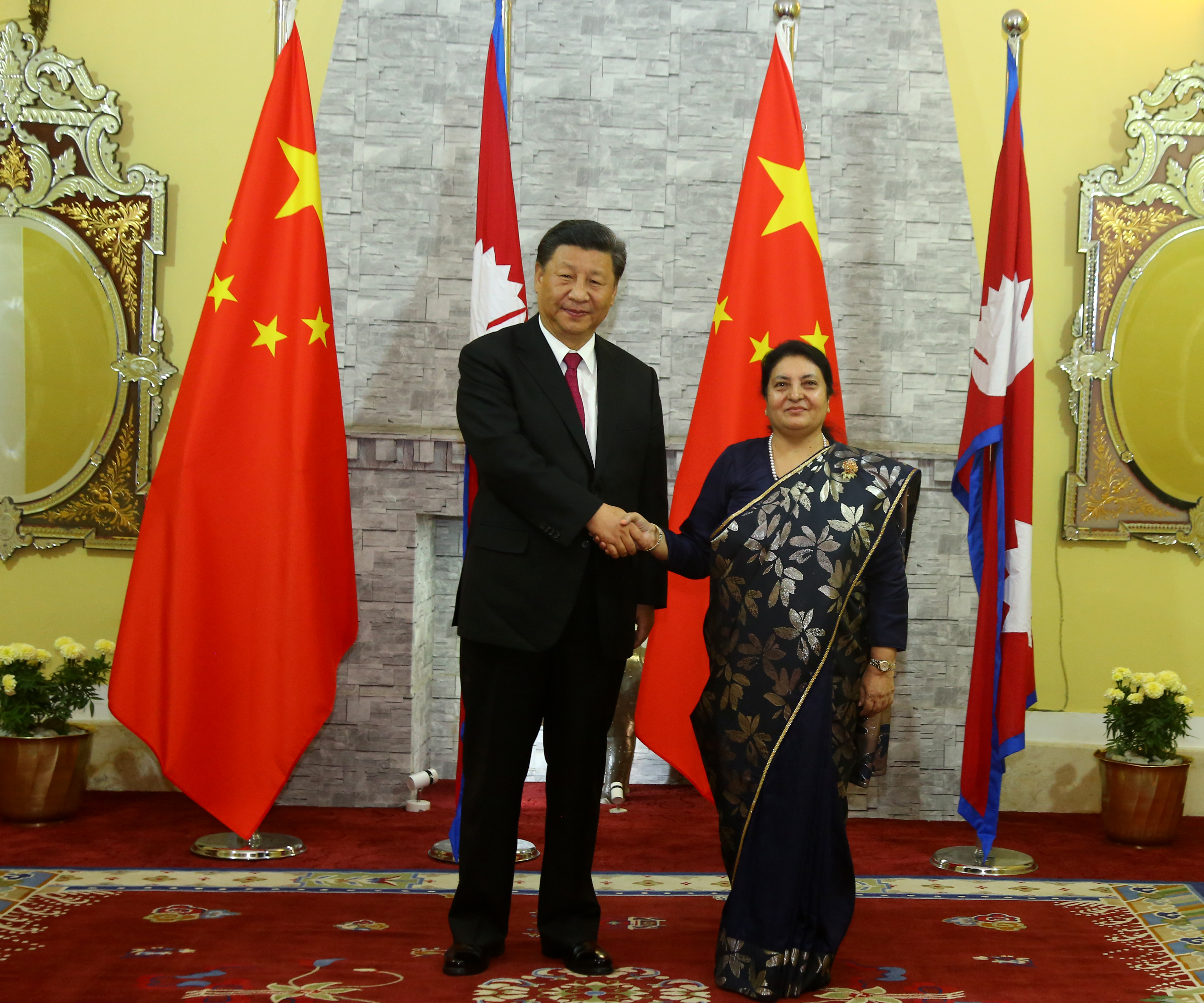 President Bhandari and Xi