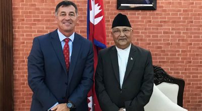 Randy Berry with KP sharma oli