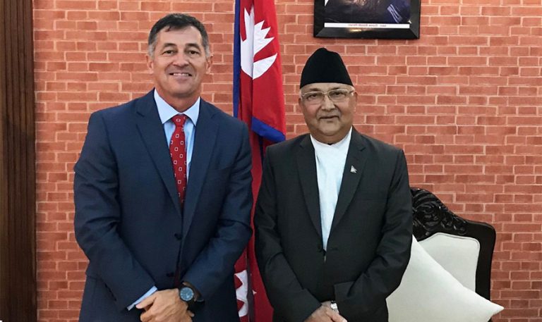 Randy Berry with KP sharma oli