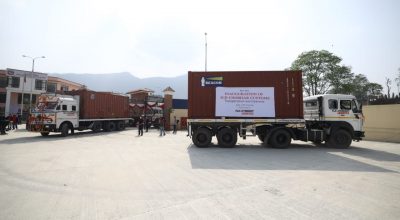 Trucks in Chobhar Dry Port