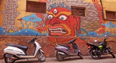 Street painting in Kathmandu