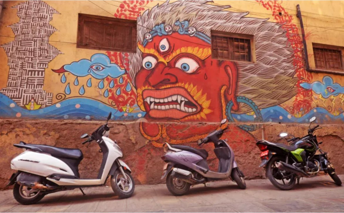 Street painting in Kathmandu