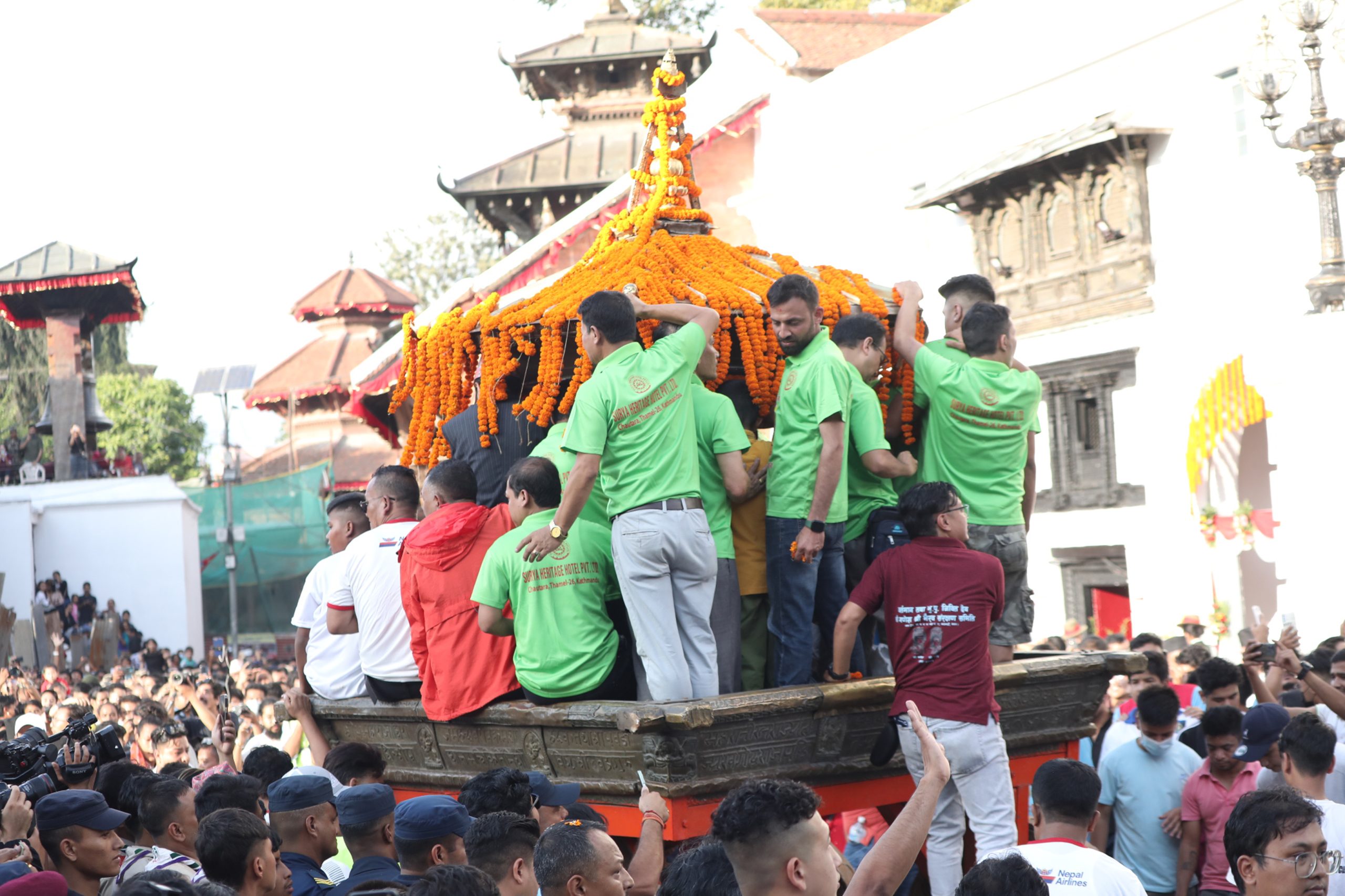 Indrajatra festival in Humandhoka, 2023.