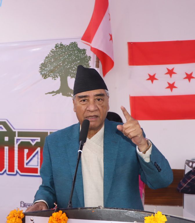 Nepali Congress President Sher Bahadur Deuba