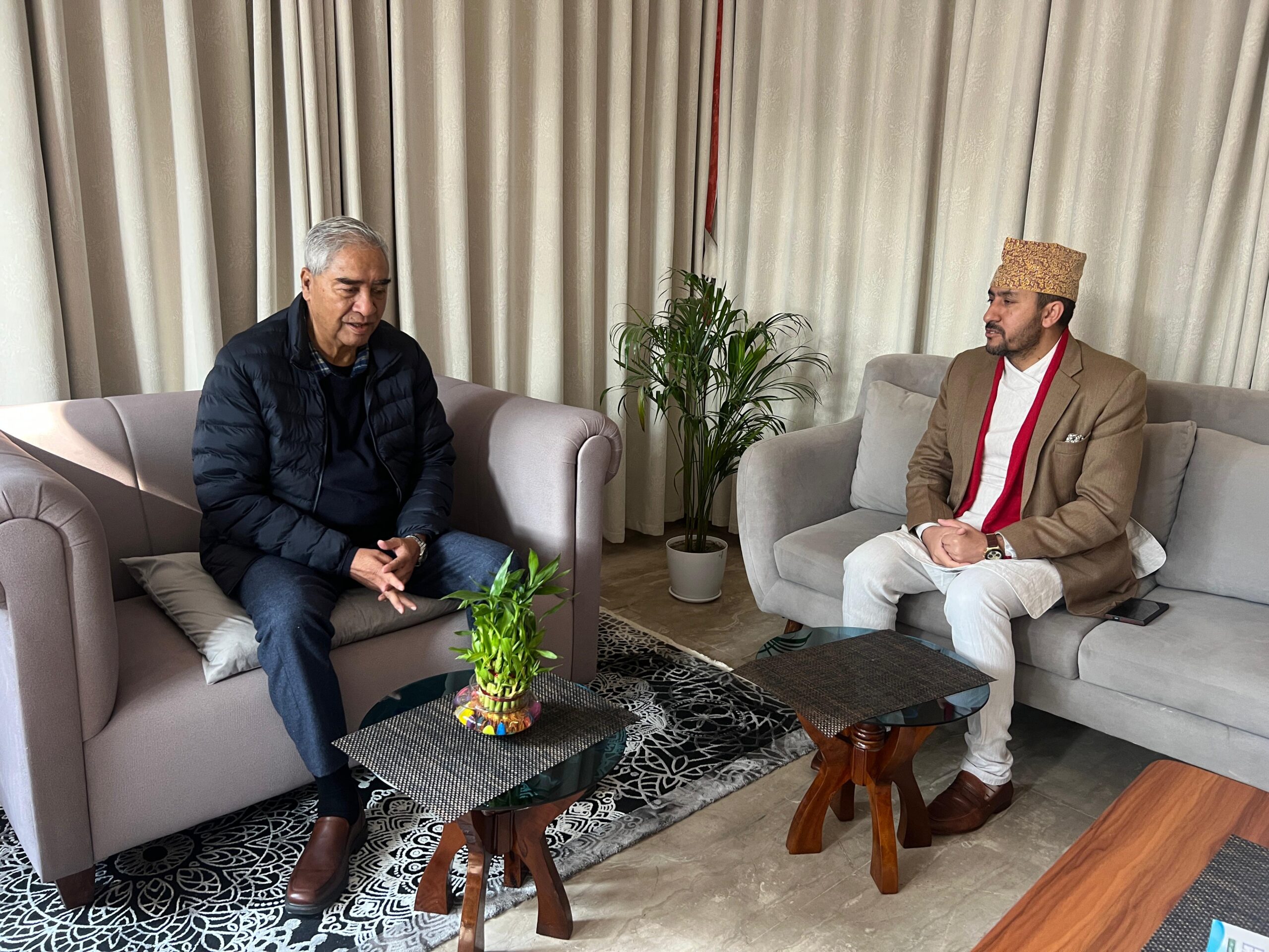 Minister Kharel meets Deuba, set for talks with Oli and Prachanda today