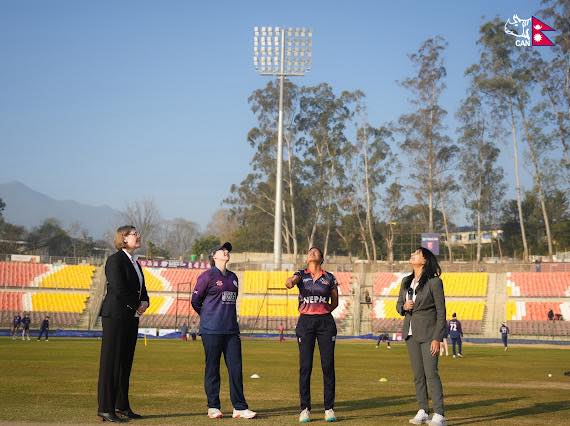 ICC Women’s T20 World Cup Global Qualifier: Nepal fielding against Scotland