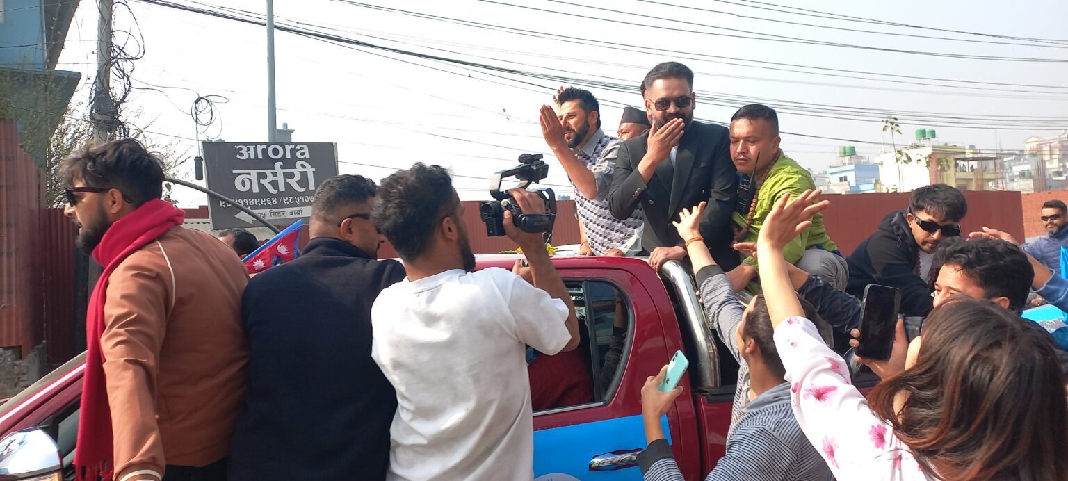 Rastriya Swatantra Party busy campaigning in Kathmandu Valley